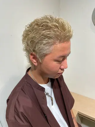 カラー メンズ Le'a所属・渋谷/フェード/ 國分 翔のヘアスタイル