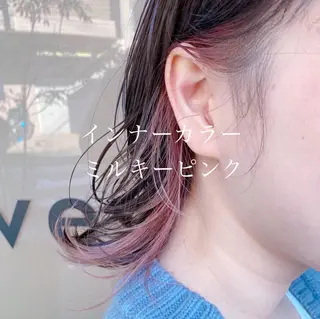 ミディアム カラー ハイトーン/カラー/ 用賀/稲若健太郎のヘアスタイル