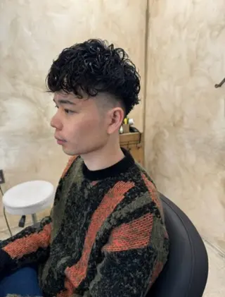 パーマ メンズ美容師力石 裕隆のヘアスタイル