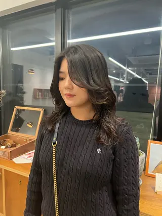 ロング カラー ケアブリーチ/ ハイトーン/牧野のヘアスタイル