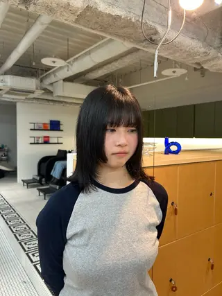 ミディアム カットモデル募集/ 万代/関谷 朋実のヘアスタイル