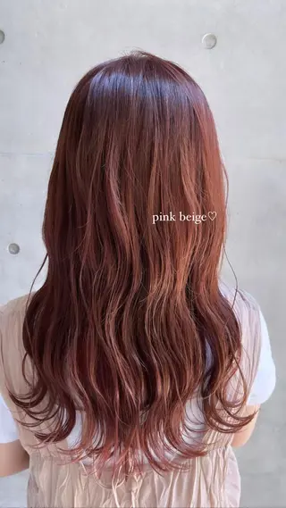 ロング カラー 光本 杏のヘアスタイル