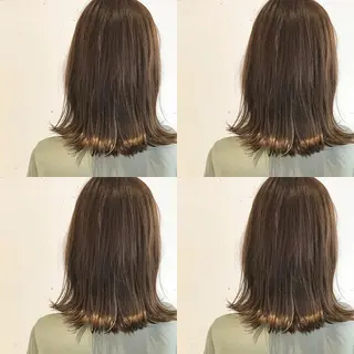 ミディアム ミルクティーベージュ 山本勝志のヘアスタイル