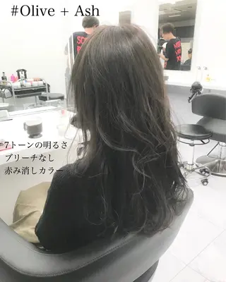 ロング カラー ヘアアレンジ TONE所属・透明感カラー/ 韓国ヘア/縮毛矯正のヘアスタイル