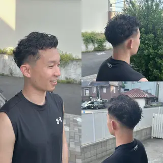 ショート メンズ メンズパーマ達人/ フェード/イツキのヘアスタイル