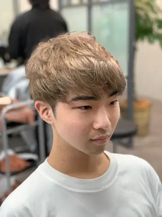 ショート カラー メンズ CECIL hair なんば店所属・メンズパーマ 艶髪☆店長☆有馬のヘアスタイル