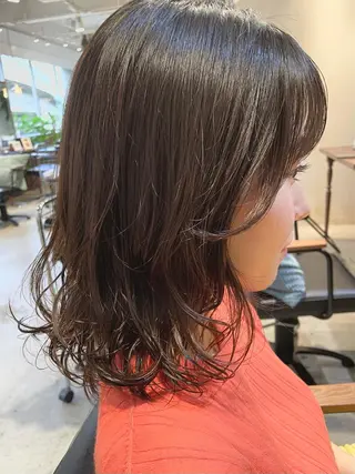 ミディアム カラー パーマ ニシダヒカリ🌙 髪質改善×似合わせのヘアスタイル