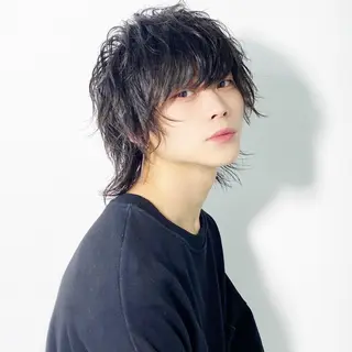 ミディアム カラー パーマ ヘアアレンジ メンズ 大橋 拓巳のヘアスタイル