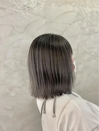 ミディアム カラー FUJINO RYOのヘアスタイル