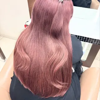 ロング カラー ハイトーン👱‍♀️ シールエクステ/彩花のヘアスタイル