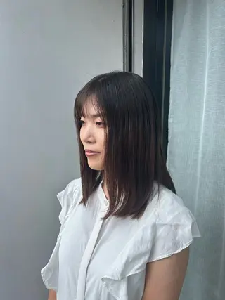 セミロング まるやま ゆいかのヘアスタイル