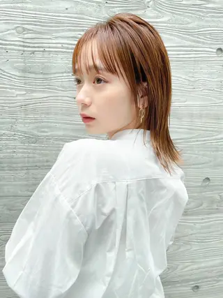 セミロング カラー 似合わせショート🫧 ボブ特化✨村松優斗のヘアスタイル