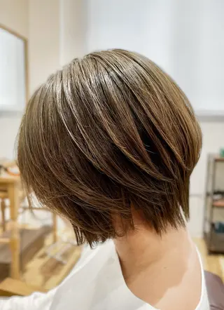 ショート YASUHIRO グレージュ/メンズのヘアスタイル