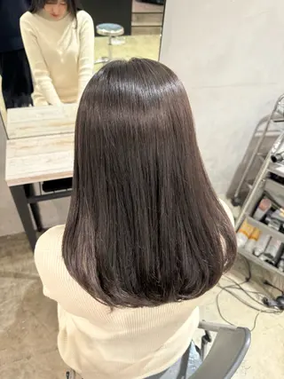 セミロング カラー 【似合わせカラー】 西口嶺河のヘアスタイル