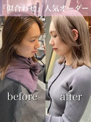 ミディアム 【1日2名様限定】 AFLOAT白川雄副のヘアスタイル