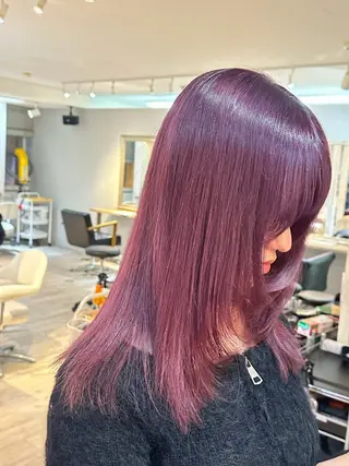 ミディアム cie所属・ふくし りこのヘアスタイル