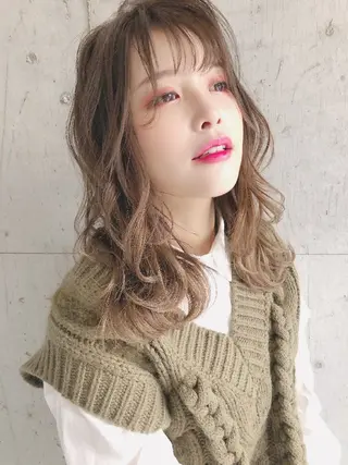 セミロング サロウィン銀座ray店所属・シノヅカ ケンゾーのヘアスタイル