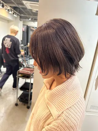 ショート カラー 巻けるケア縮毛矯正✨ ケアカラー✨山下のヘアスタイル