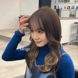 セミロング カラー レイヤー/ボブ/透明 感カラー/nayuのヘアスタイル