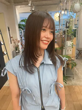 ロング カラー HAZEL 博多所属・shiori/ 博多美容室のヘアスタイル