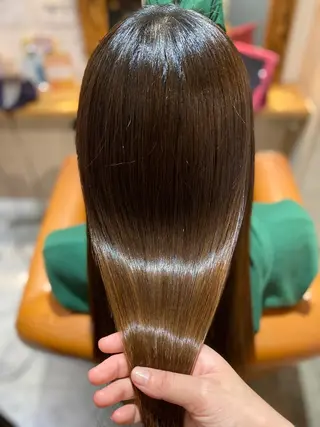 セミロング カラー 髪質改善×矯正🫧 韓国ヘアasamiのヘアスタイル