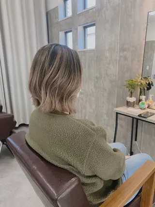 ミディアム カラー 1席のみの 美容室IKKIのヘアスタイル
