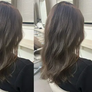 セミロング カラー 名古屋駅【透明感 カラー】hinanoのヘアスタイル