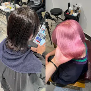 ショート カラー youres hair 新宿3丁目店所属・艶髪/ハイトーン /髪質改善/柴田のヘアスタイル