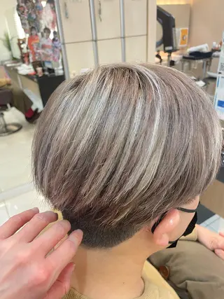 ショート カラー ヘアアレンジ メンズ リリー /Men's/パーマのヘアスタイル