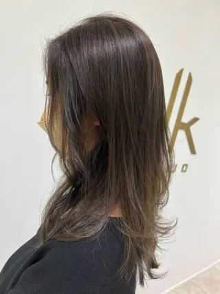 セミロング カラー 💎K-two名古屋 安田ちづる💎のヘアスタイル