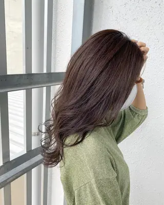 ロング カラー 後藤紗英/髪質改善 /オリーブベージュのヘアスタイル