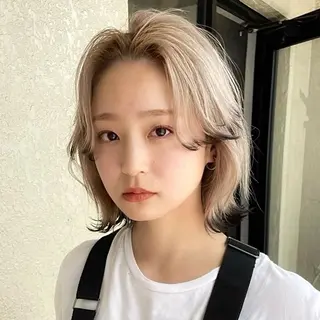 カラー 🌈艶ハイトーン🌈 心を込めます🤝涼介のヘアスタイル