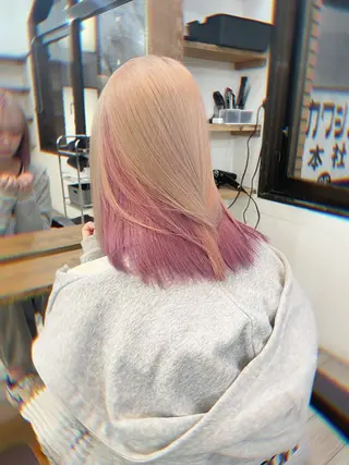 セミロング カラー HIKARU副店長/ ✨️髪質改善のヘアスタイル