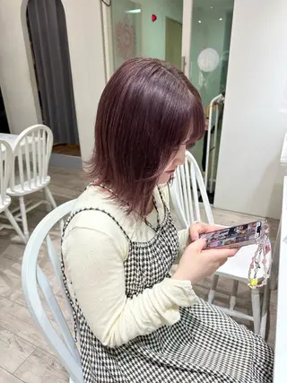 ロング カラー ヘアアレンジ himawari♡ 柔らかいカラーのヘアスタイル