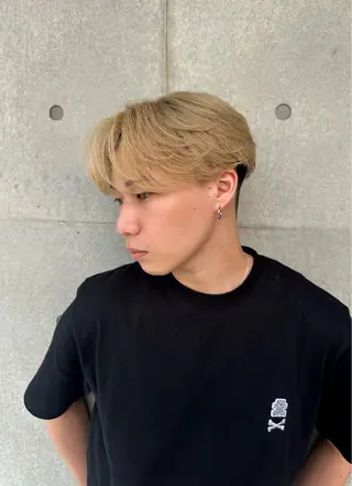 ミディアム カラー メンズ 💈センターパート 特化💈山本雄太のヘアスタイル