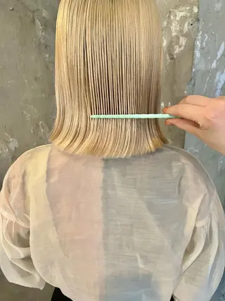 ミディアム カラー 暖色カラー/ブリーチ /かしむらゆうかのヘアスタイル