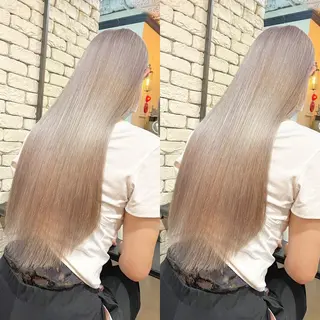 ロング カラー パーマ 色気グレージュ 🤍kosuke🤍のヘアスタイル