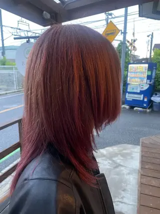 セミロング カラー 白髪ケア  BAUM まやのヘアスタイル