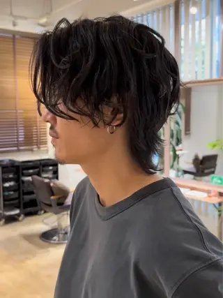 ショート まみ/暖色カラー /デザインカラーのヘアスタイル