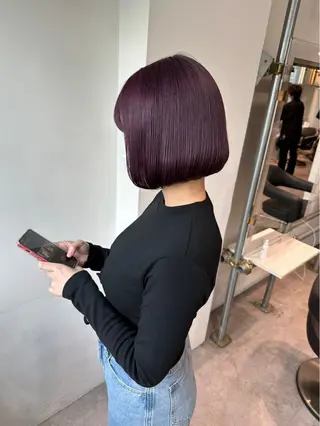 カラー 透けるやわらか艶髪♡ ナチュラルストレートのヘアスタイル