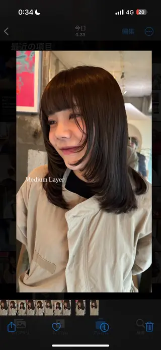 ミディアム mirai/ブリーチ ダブルカラーのヘアスタイル