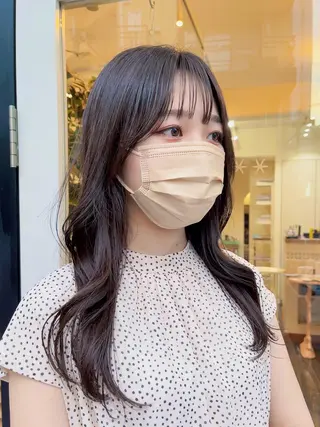 セミロング 髪質改善カラー☆ ヘアアレンジmiyuのヘアスタイル