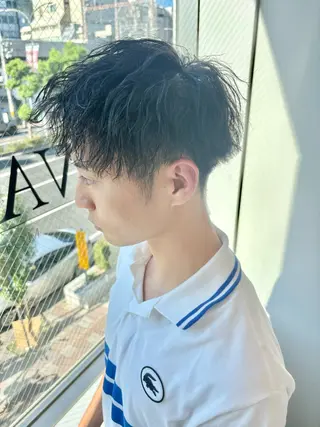 ショート パーマ 穐田 航のヘアスタイル