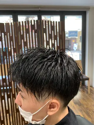 ショート メンズ 髪質改善/縮毛矯正/ 超高濃度水素ケアのヘアスタイル