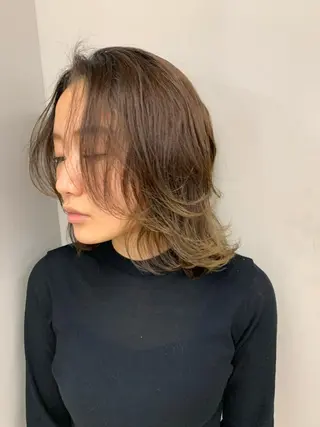 ミディアム パーマ/ボブ/ レイヤー/豊浦翔太のヘアスタイル