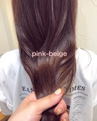 ロング カラー La  fith hair lien西宮北口所属・赤み消しカラー/透 明感カラー/有吉優香のヘアスタイル