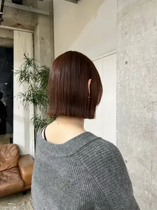 ショート カラー era所属・azumi/ボブ/暖 色/オリーブ/縮毛のヘアスタイル