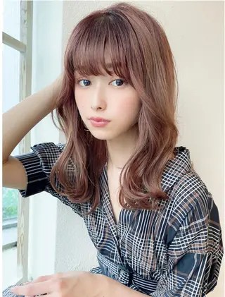 ミディアム 【愛され小顔カット】 YOSHIKIヘアのヘアスタイル