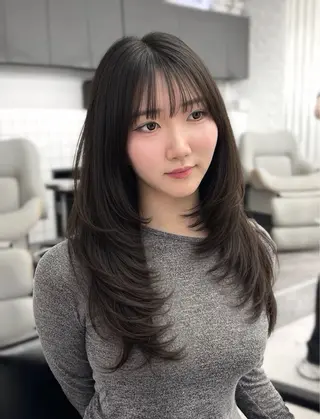 ロング 韓国ヘア×2way 🇰🇷和知拓郎のヘアスタイル