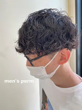 パーマ メンズ 暖色カラー🍒 yume ໒꒱のヘアスタイル